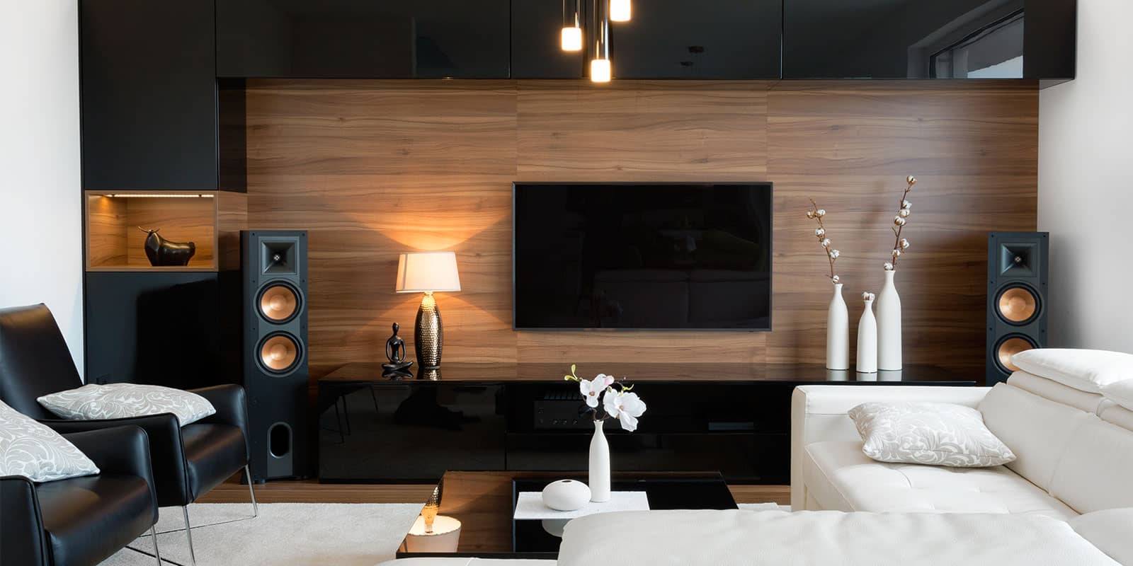 Living room inside the luxury home